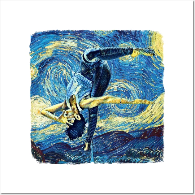 Yoga Van Gogh Style Wall Art by todos